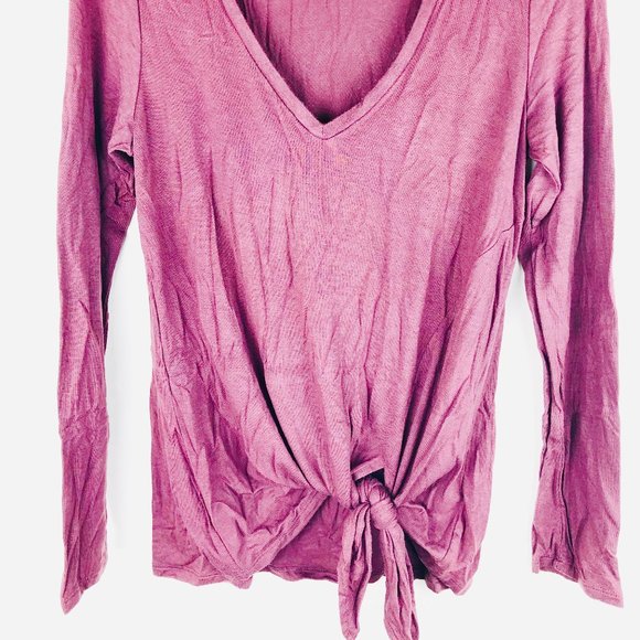 Used small purple Express long sleeve soft blouse - Picture 2 of 6